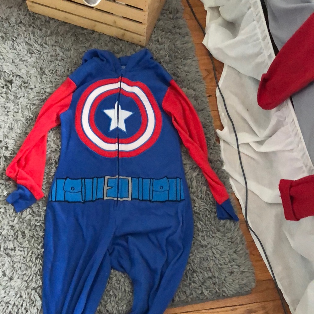 Captain America onesie and tee